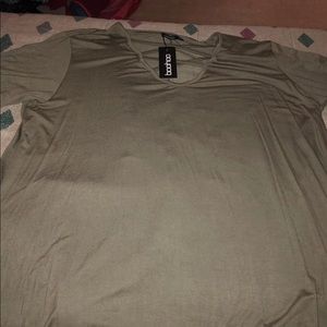 Boohoo olive swing dress